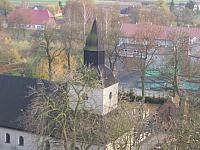Kościół parafialny pw. Podwyższenia Krzyża św. wieża.